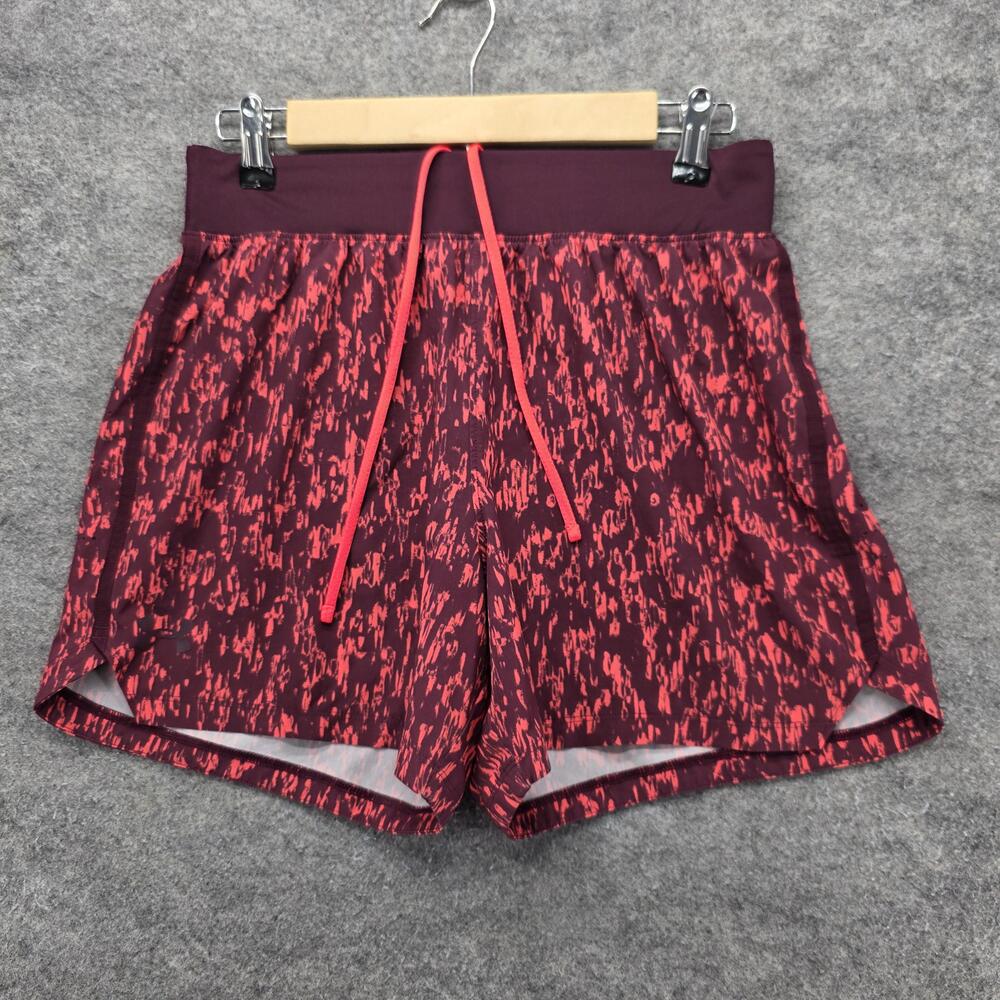 Under Armour Shorts Womens M Purple 4 In Lined Running Athletic Pockets